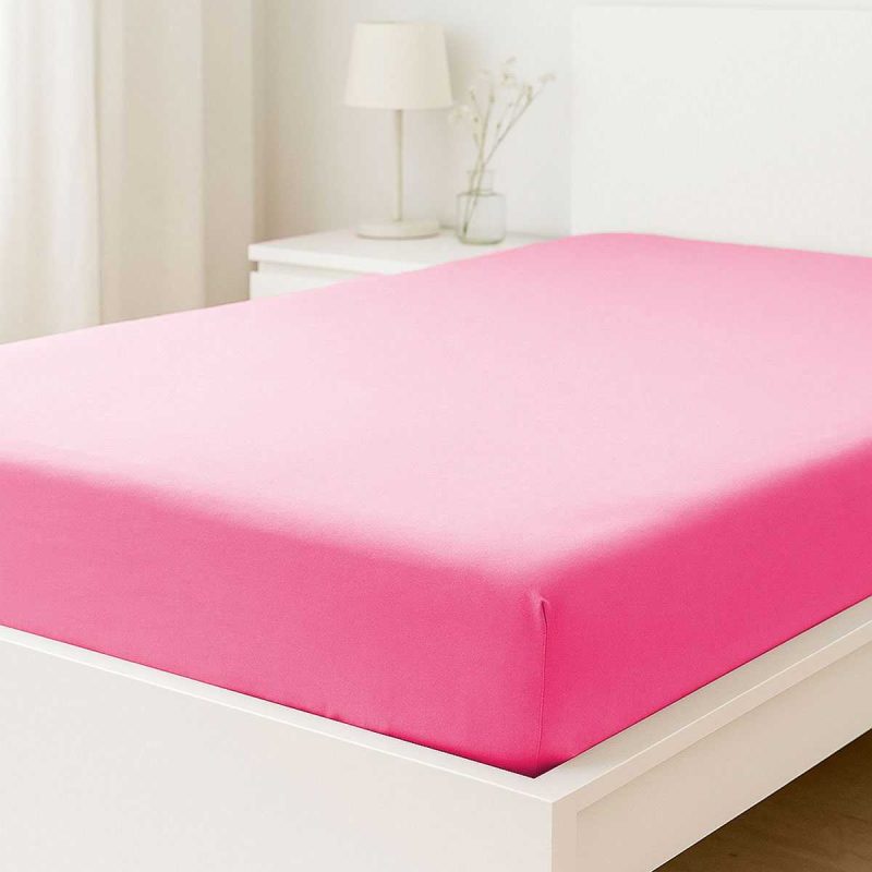 Çift Kişilik Düz Penye %100 Pamuklu Lastikli Çarşaf 160X200 Newsheet Mor