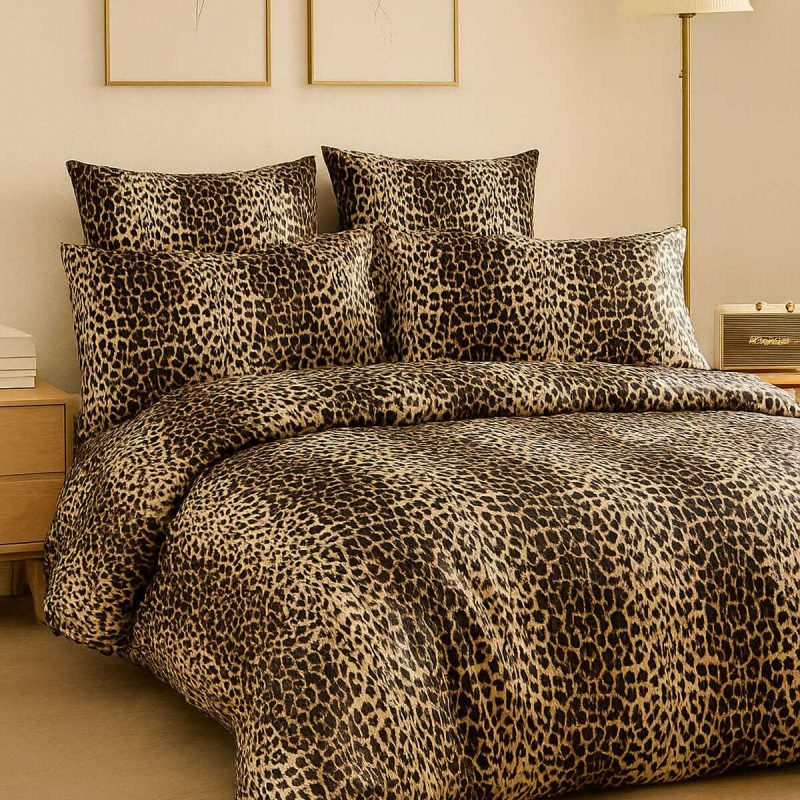 Çift Kişilik Pamuklu Nevresim Takımı Wild Leopard