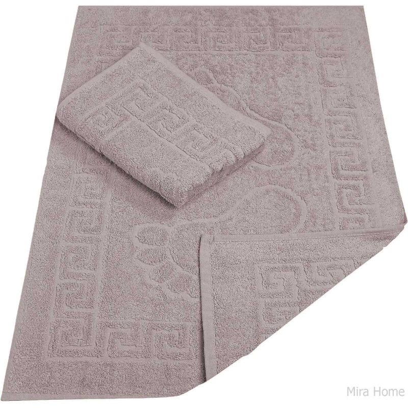 2 Li Banyo Ayak Havlusu %100 Pamuk 50X70 Cm Menesch Mürdüm