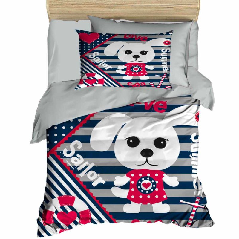 Yenidoğan Erkek Bebek Nevresim Takımı %100 Pamuklu Sailor