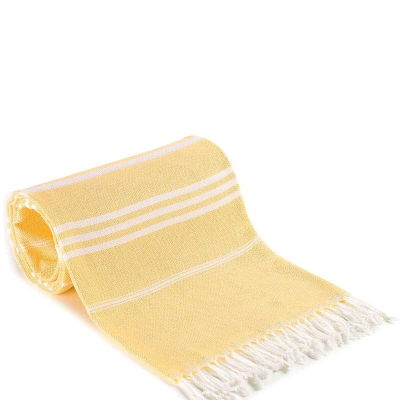 Summer Wind Soft %100 Pamuk Peştemal 100x180 cm Sarı