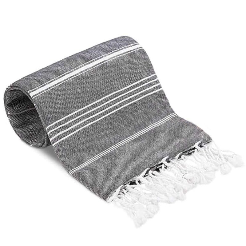 Summer Wind Soft %100 Pamuk Peştemal 100x180 cm Siyah