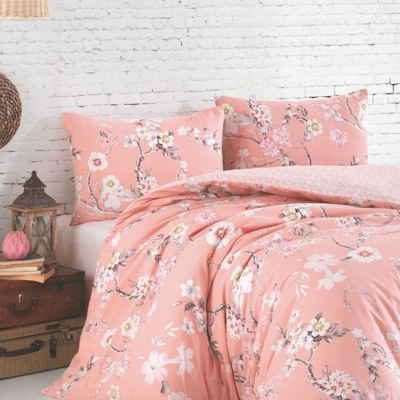 Çift Kişilik Nevresim Takımı Pamuklu Çiçek Harmanı