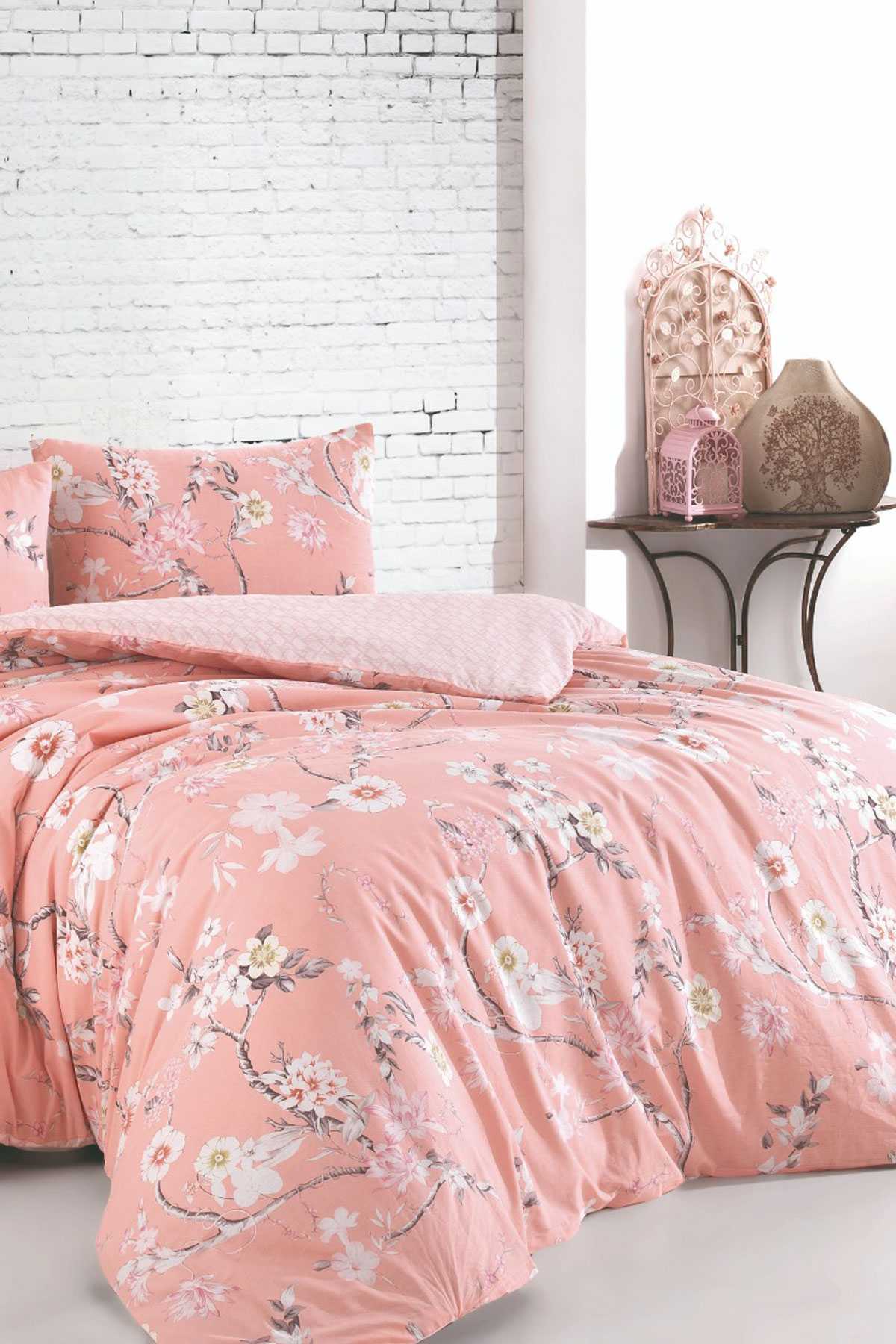 Çift Kişilik Nevresim Takımı Pamuklu Çiçek Harmanı - Görsel 3