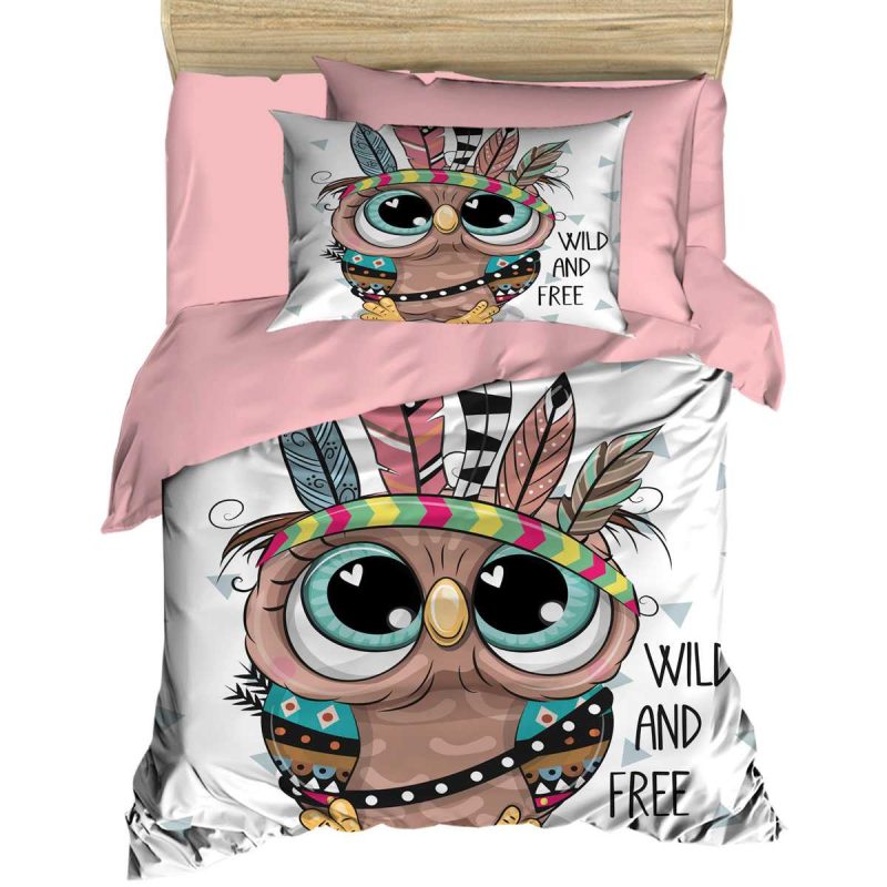 Yenidoğan Kız Bebek Nevresim Takımı %100 Pamuklu Wild and Free