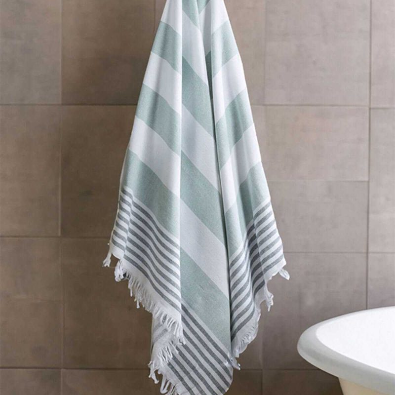 Pure Linen 90x170 cm Doğal Pamuk Peştamal Havlu Yeşil