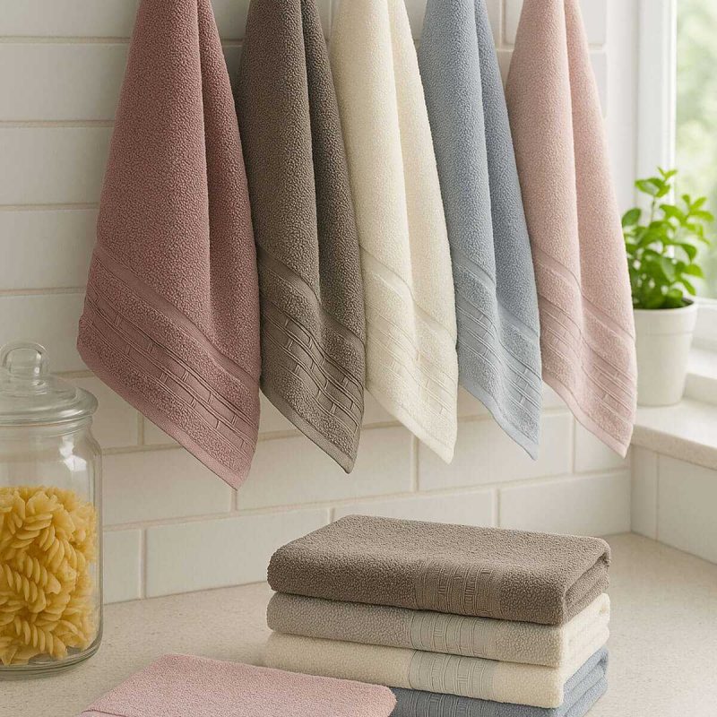 6 Parça Mutfak Havlusu Seti %100 Pamuklu Zahter