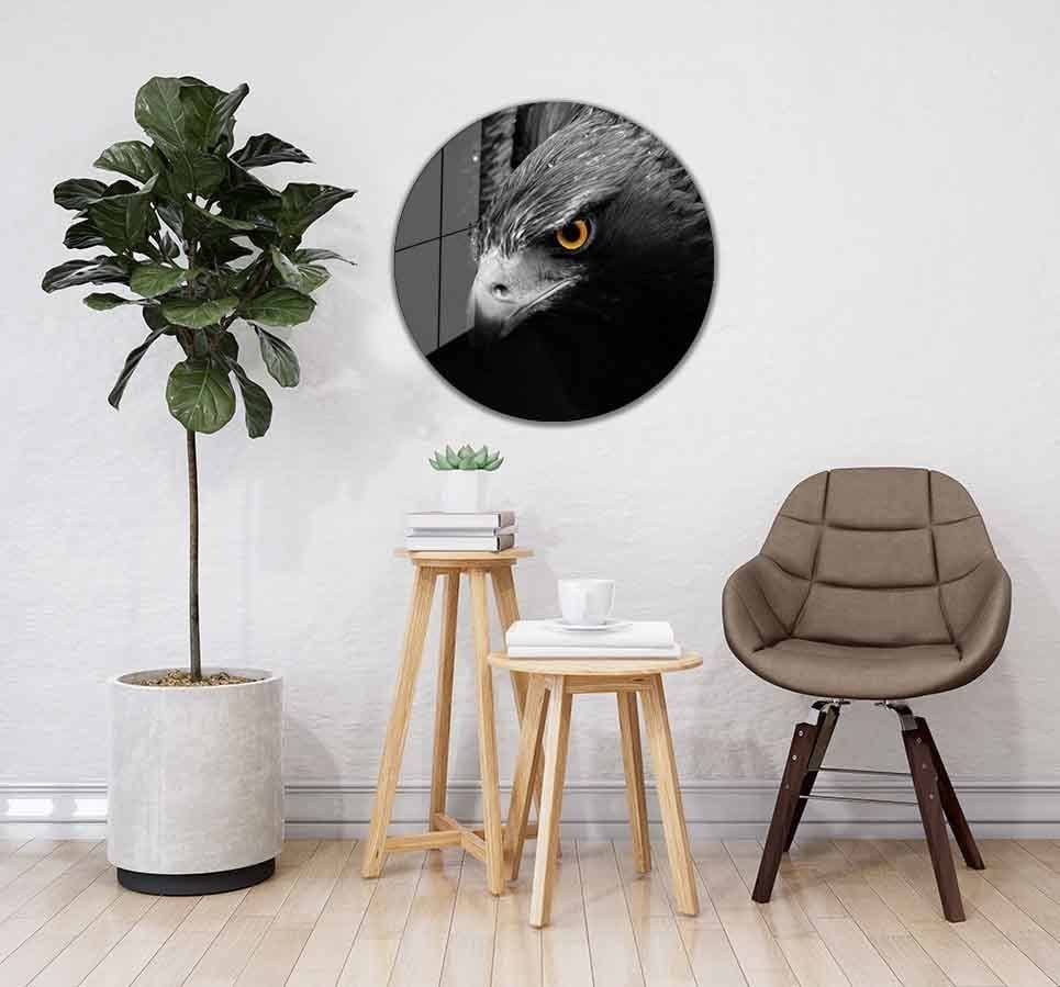 Kartal Yuvarlak Cam Tablo 4mm Dayanıklı Temperli Cam - Görsel 6