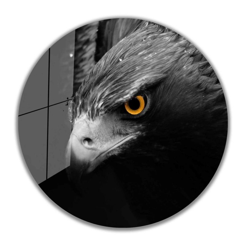 Kartal Yuvarlak Cam Tablo 4mm Dayanıklı Temperli Cam