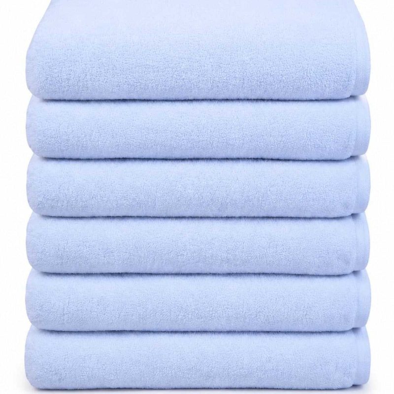 6 lı Otel El Yüz Havlusu Pamuklu Beyaz 50x85 Cm Newcotton