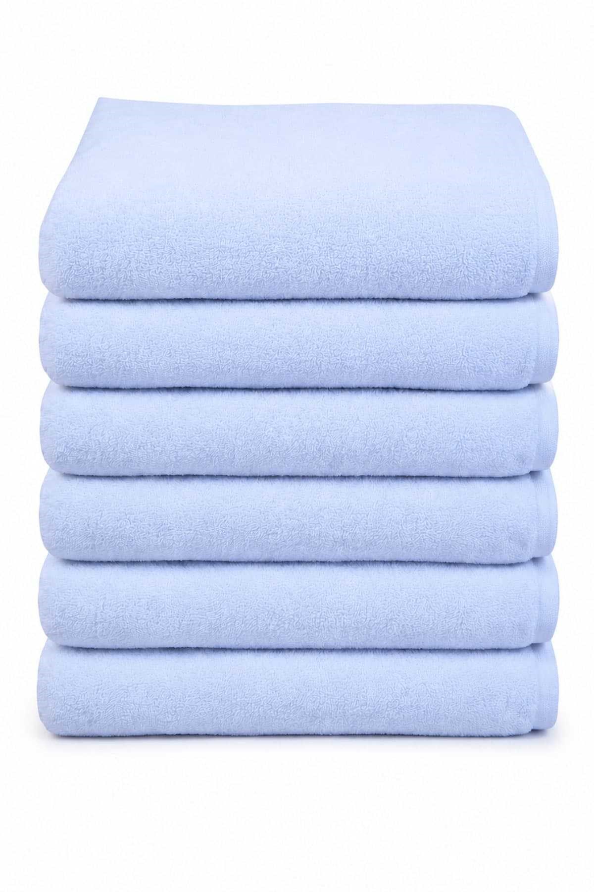 6 lı Otel El Yüz Havlusu Pamuklu Beyaz 50x85 Cm Newcotton